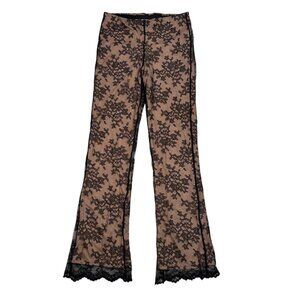 Peep Medium Black Lace Pants Cosplay Coquette Costume Flirty Whimsygoth